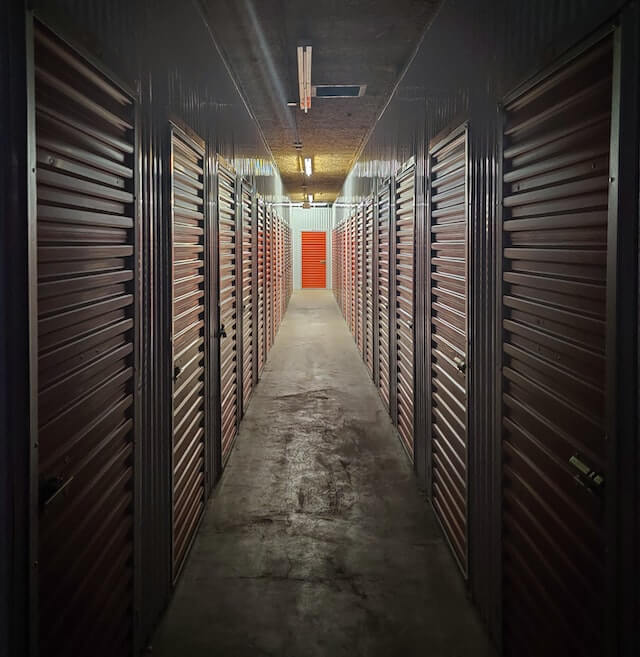 inside a storage facility
