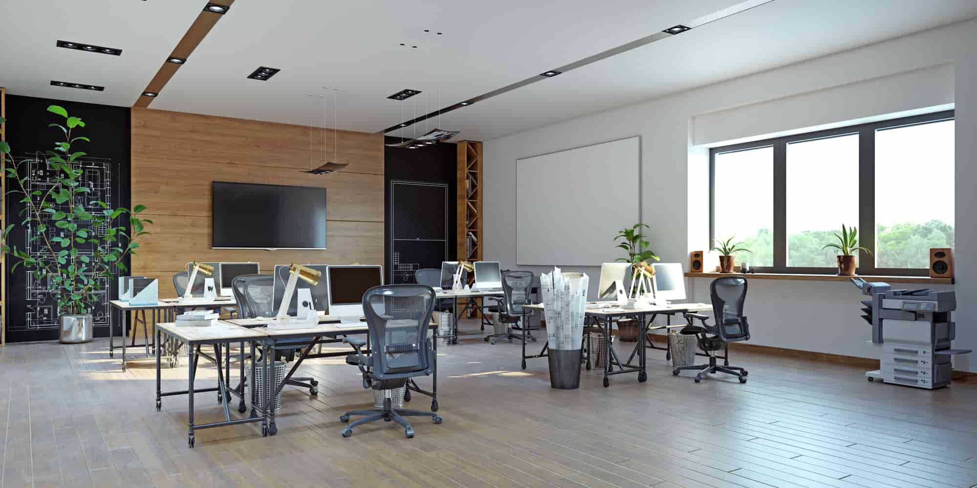 modern large office space