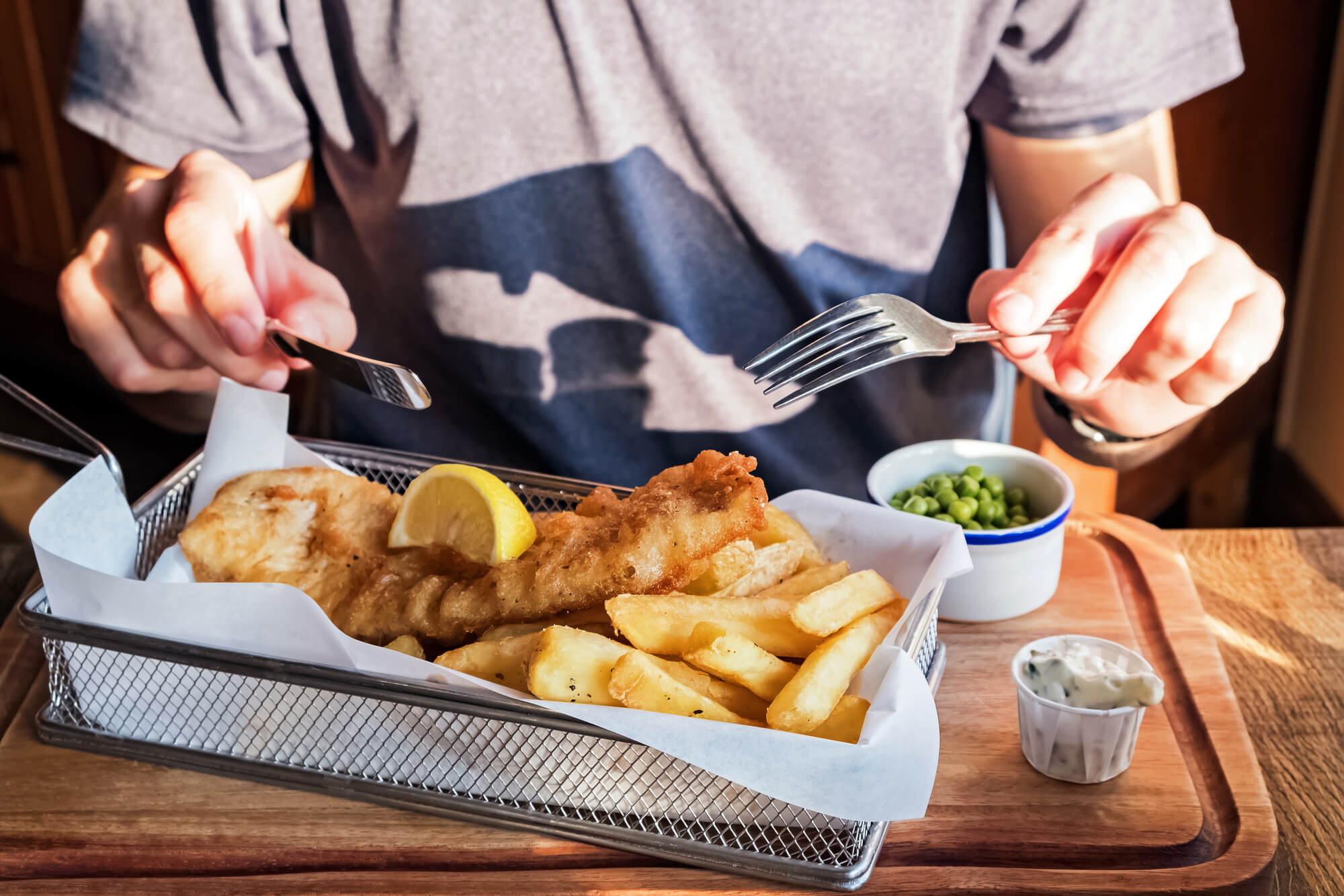 Meal of fish and chips