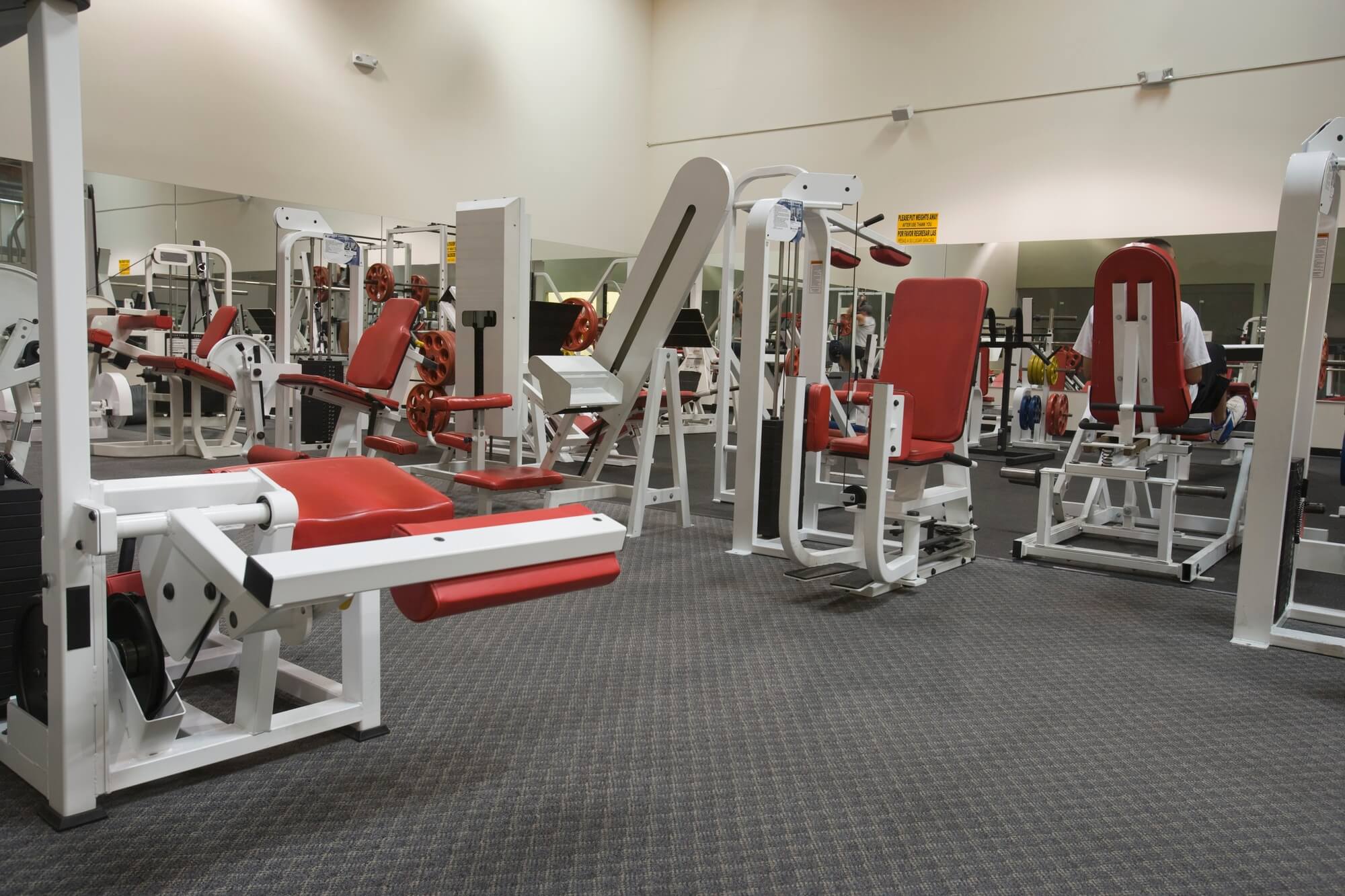red gym equipment